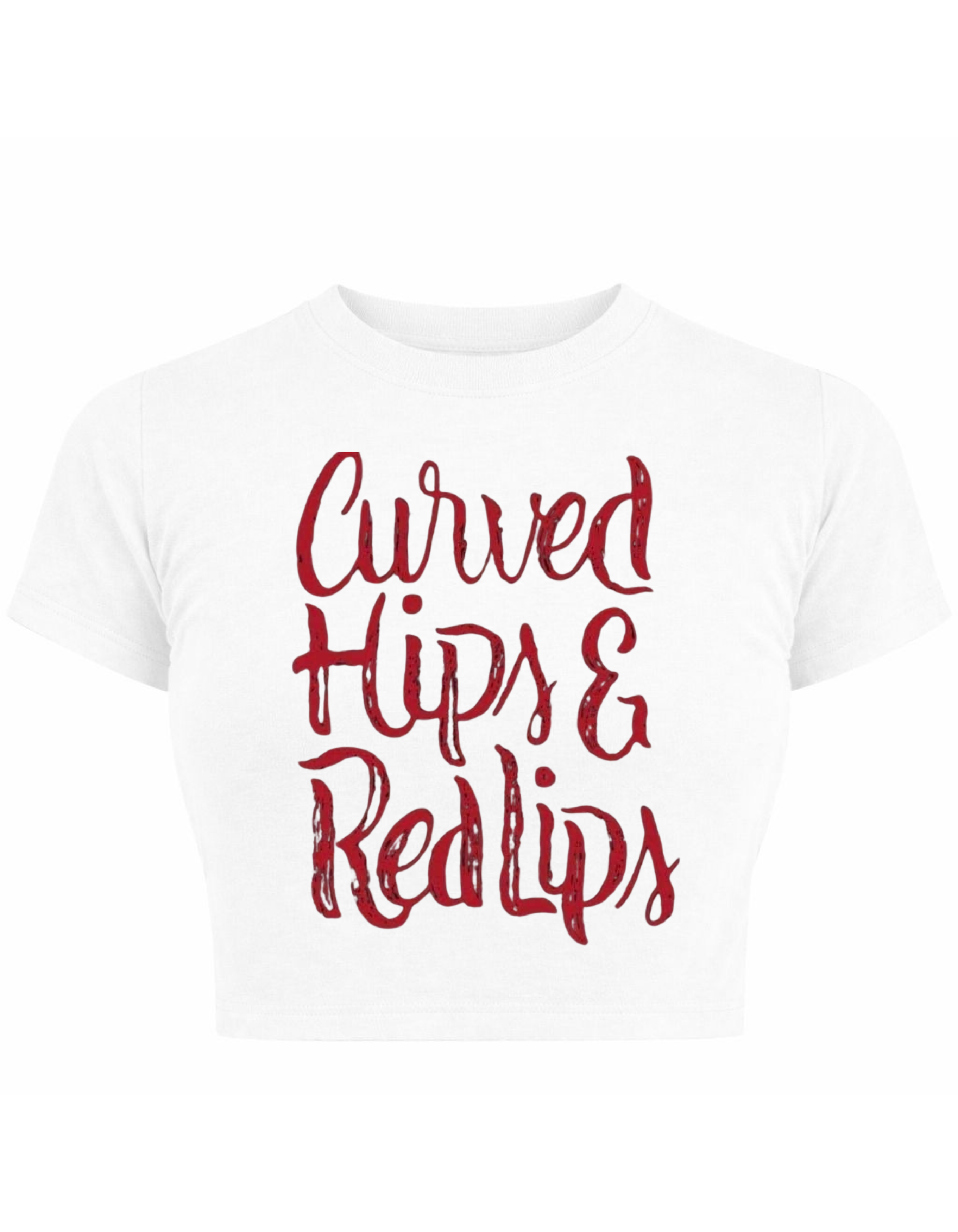 Curved Hips & Red Lips Crop Top