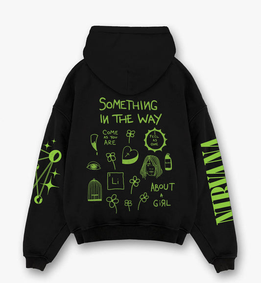 Nirvana Something In The Way Designed Oversized Hoodie