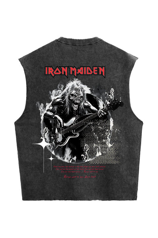 Iron Maiden Designed Vintage Oversized Vest