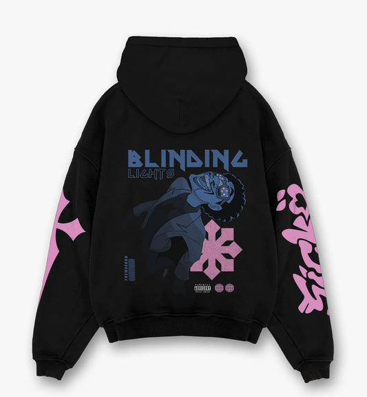 The Weekend Blinding Lights Designed Oversized Hoodie