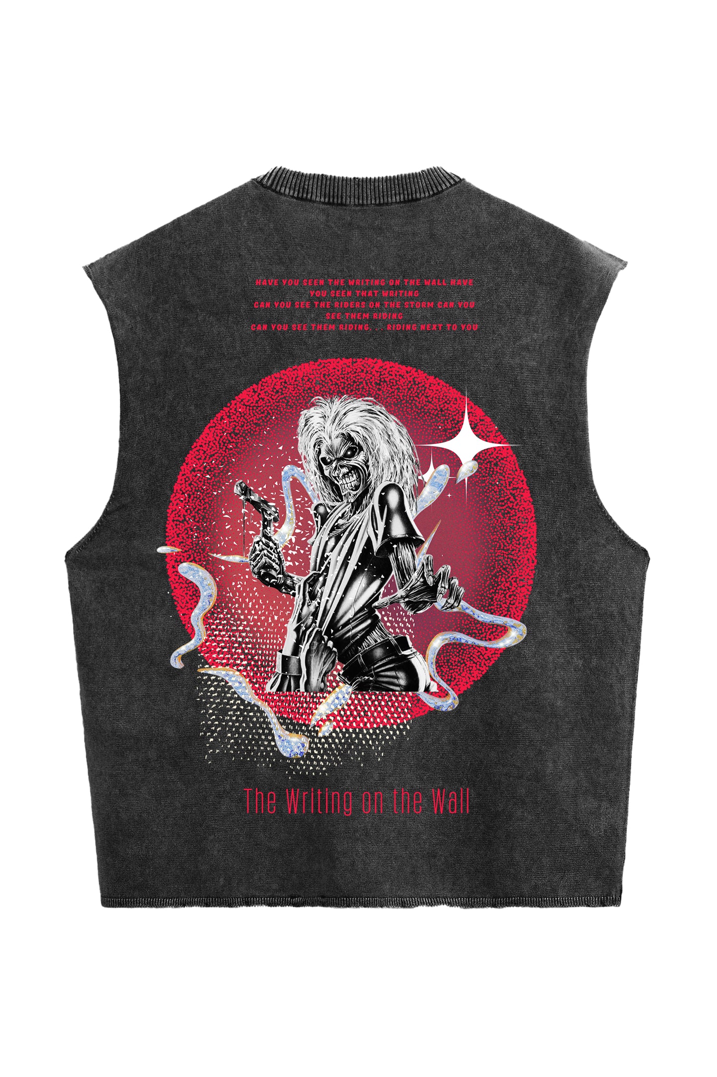 Iron Maiden Designed Vintage Oversized Vest