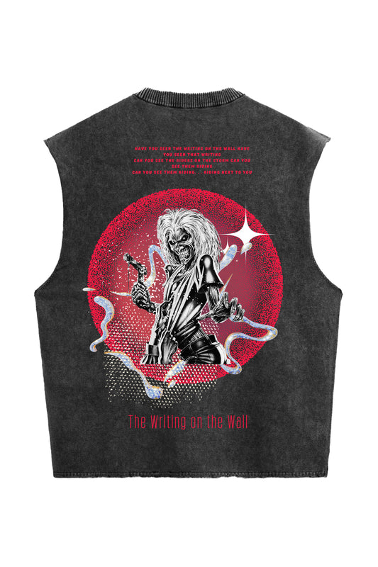 Iron Maiden Designed Vintage Oversized Vest