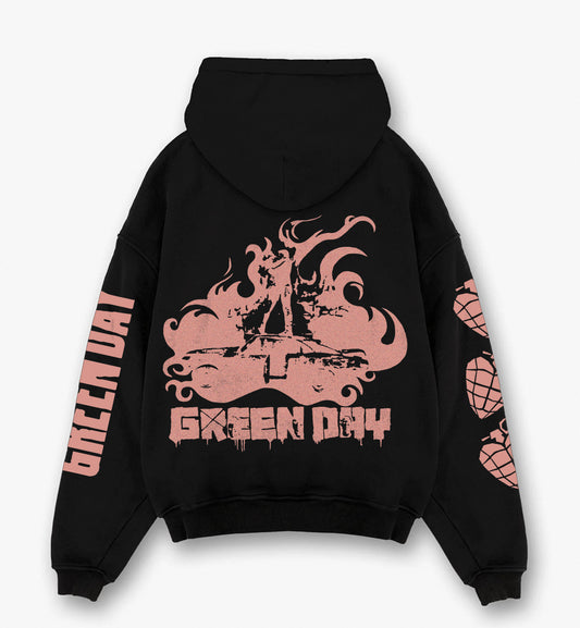 Green Day Designed Oversized Hoodie