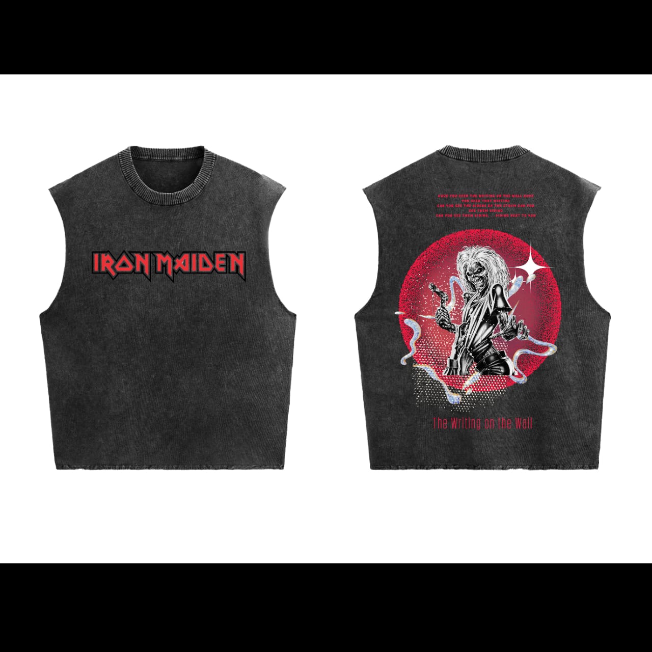 Iron Maiden Designed Vintage Oversized Vest