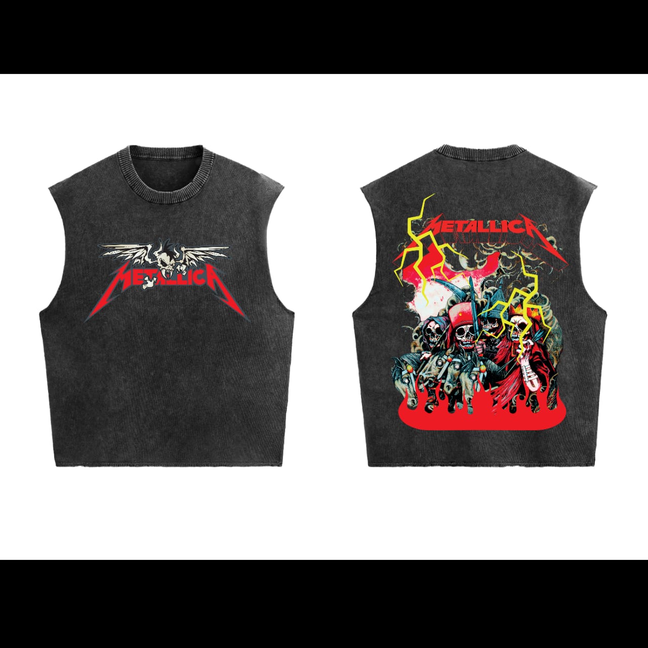 Metallica Designed Vintage Oversized Vest