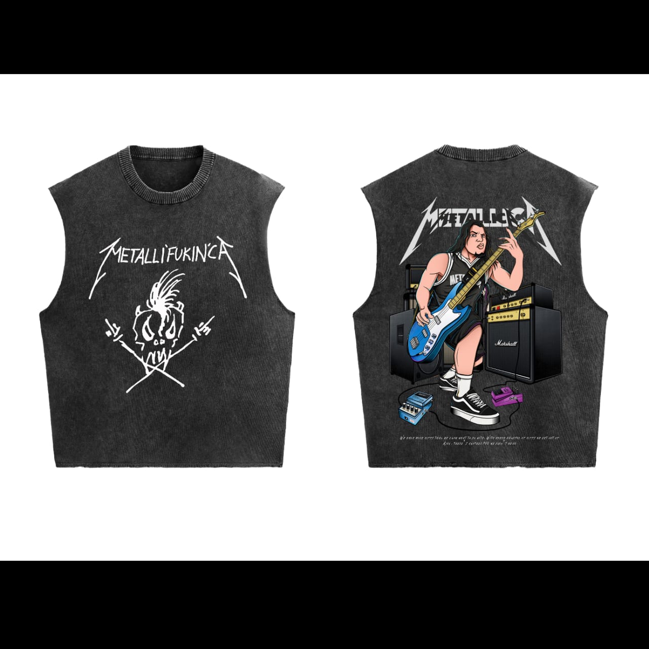 Metallica Designed Vintage Oversized Vest