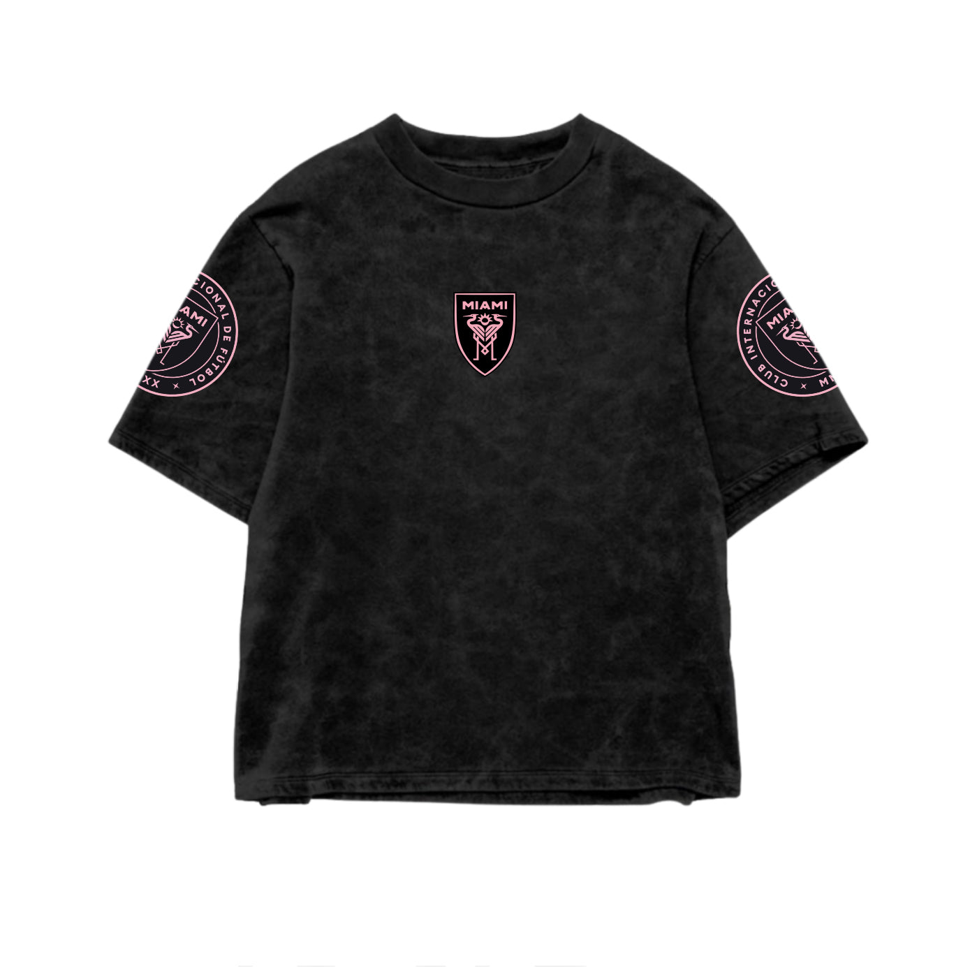Messi 10 Inter Miami Acid Wash Oversized Tee – Black