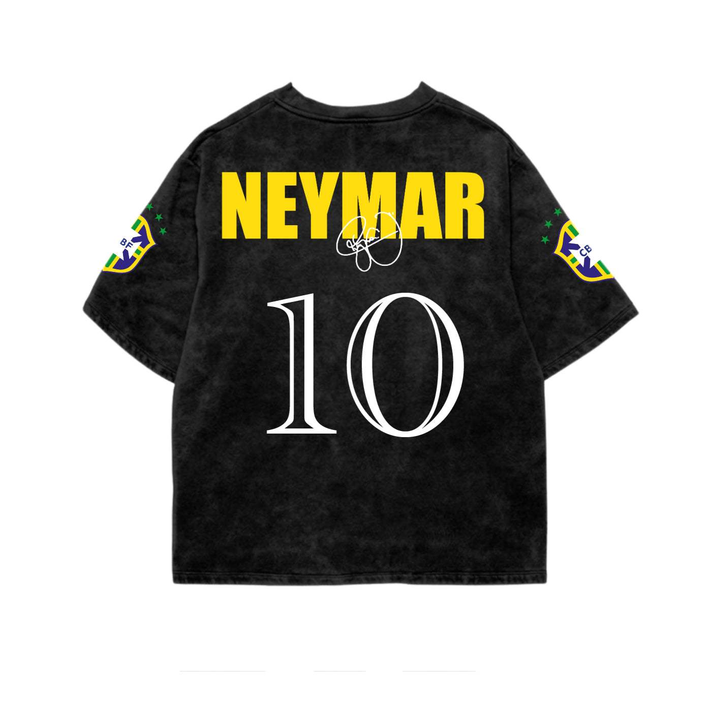 Neymar Signature Acid Wash Oversized Tee